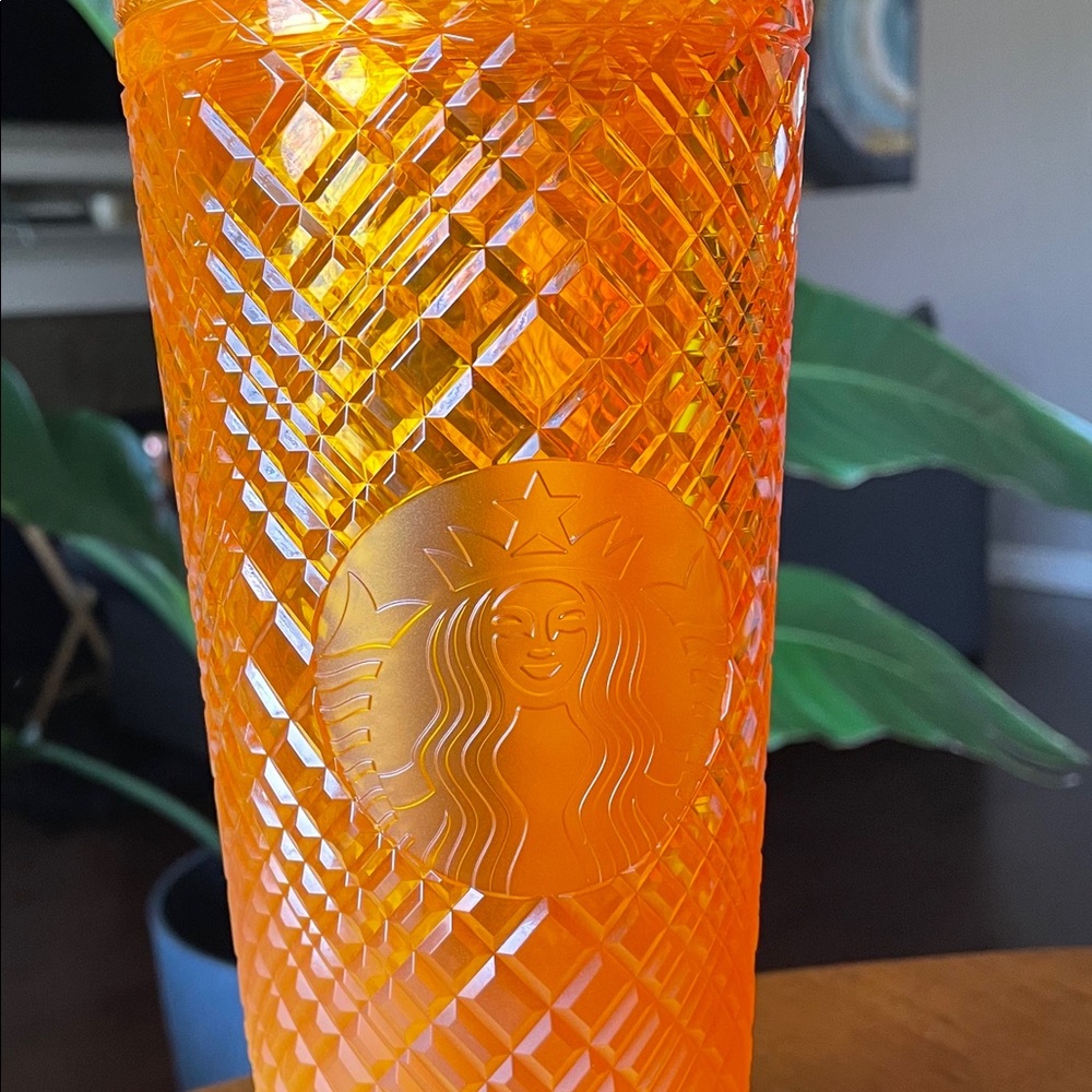 Starbucks Mango Jeweled Ombre Cold Cup Tumbler 24oz Venti NWT - Picture 9 of 9